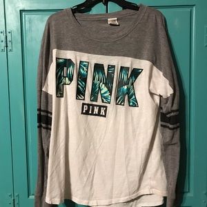 PINK tropical long sleeve shirt